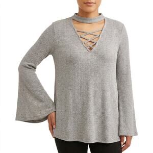 Miracle Berry F19420  Made in USA Gray Lightweight Top Women Size L